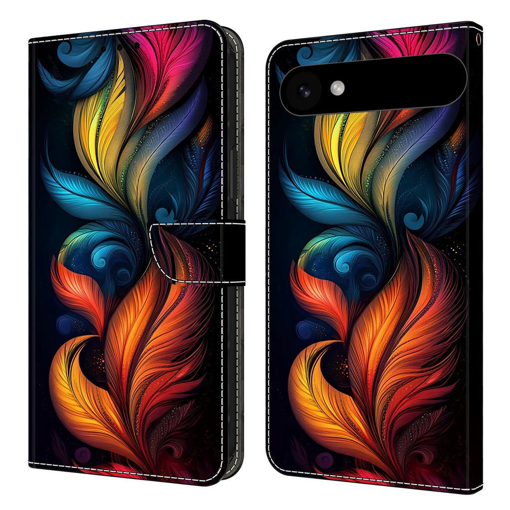 For iPhone 17 Air Leather Case Pattern Printing Wallet Stand Flip Phone Cover