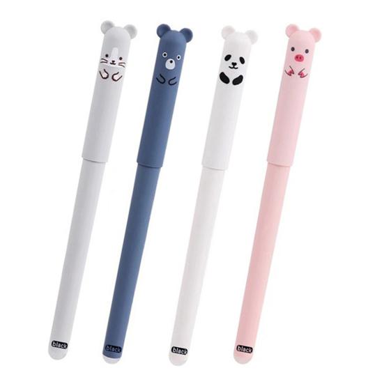 Набор из 4 стираемых гелевых ручек с черными синими чернилами, 5,9-дюймовые длинные гелевые ручки