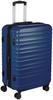 AmazonBasics Suitcase Carry Case Hard Type with Double Casters with Extension Function 55cm Navy Blue Carry-on