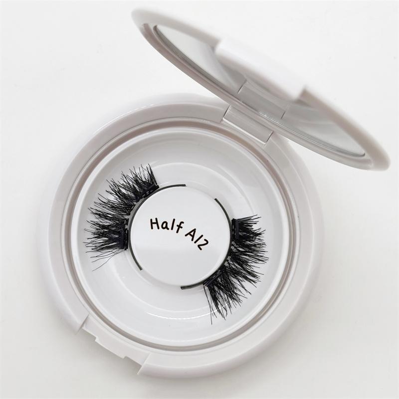 New No Glue No Eyeliner Handmade Synthetic Hair Cruelty-Free Reusable Half False Eyelashes Soft Band Quantum Magnetic