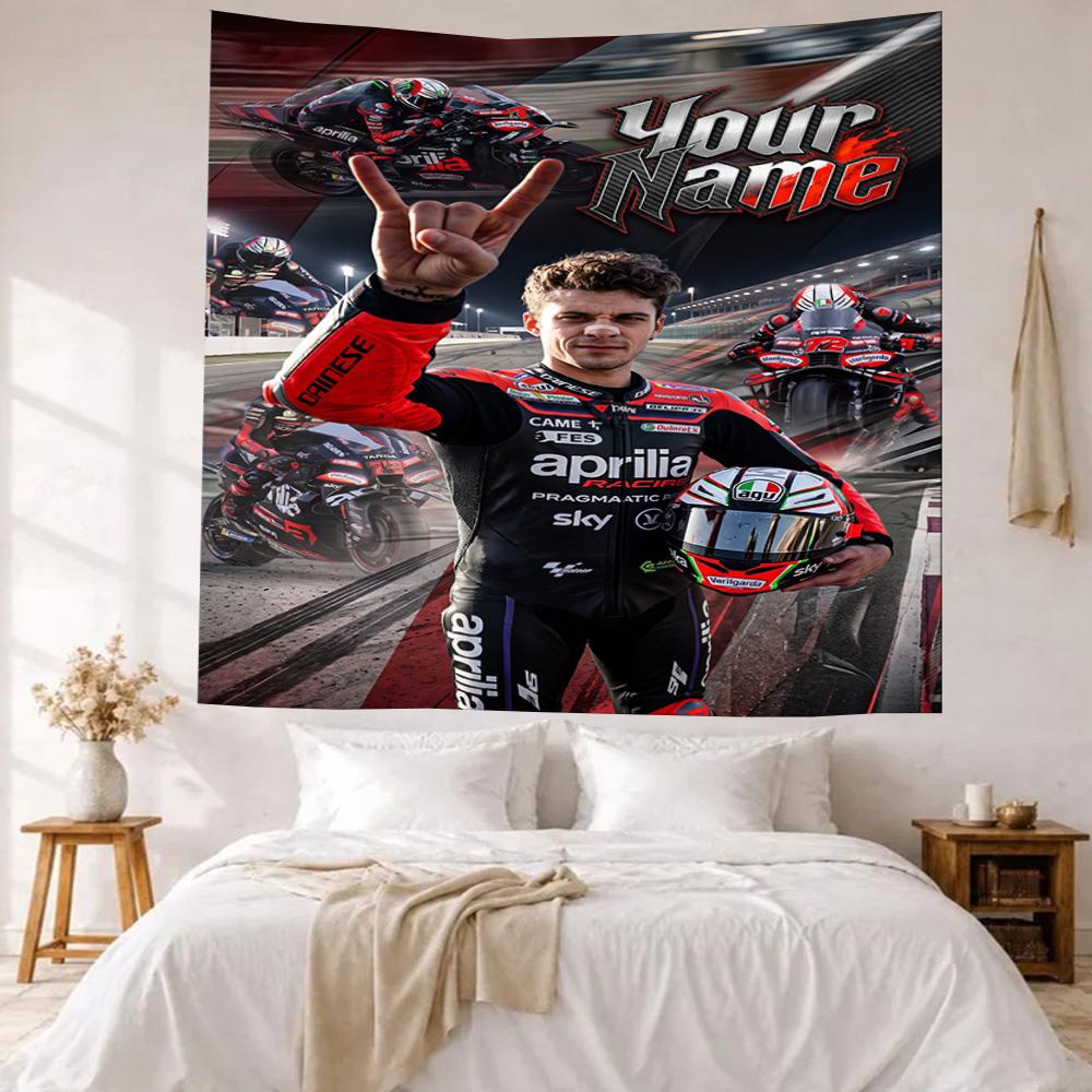 Jorge Lorenzo Custom Your Name Wall Decor Tapestry Art For Pet Memorial Birthdaywedding Party Backdrop Family Gift