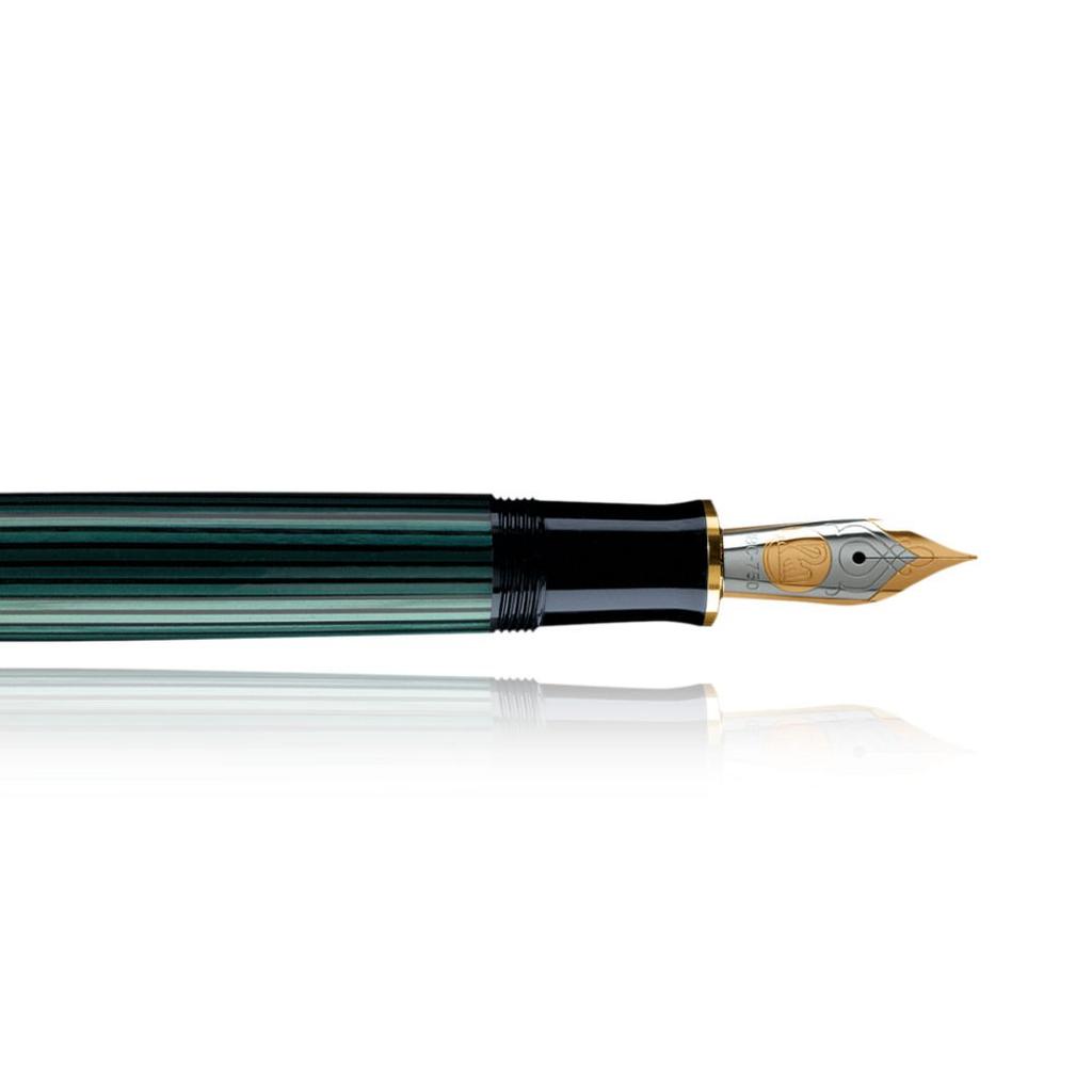 Pelikan Souveraine M400 Fountain Pen Green Stripe B Bold M400