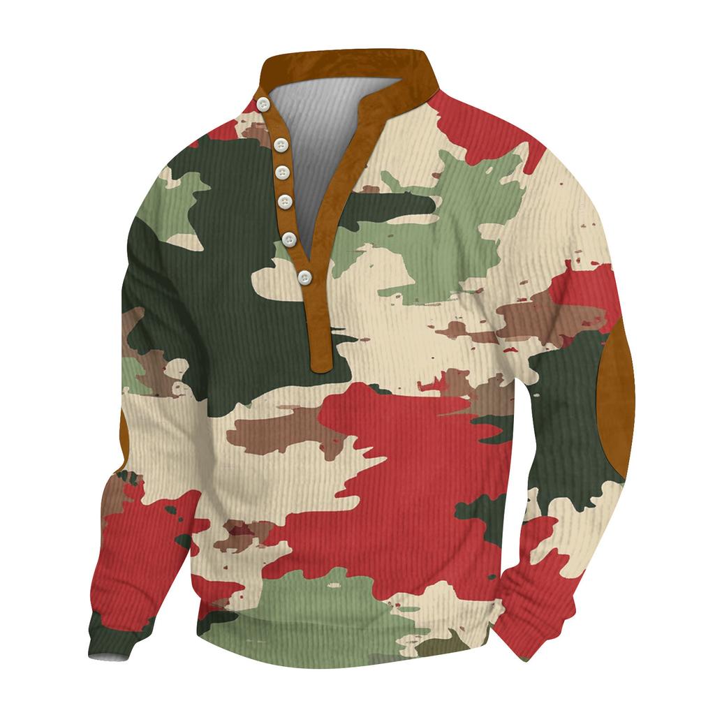 Мужское теплое плюшевое пальто с принтом, флисовый свитер, повседневное пальто, свитер с карманами, зимнее пальто