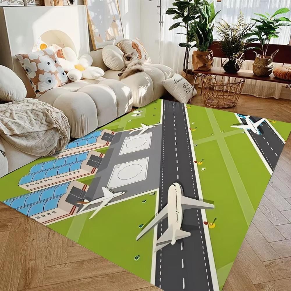 Ковер Аэропорт Ковер Полет Ковер Взлетно-посадочная полоса Ковер Гостиная Детский ковер Нескользящий коврик Ковер Ковер Детский ковер Подарок для детей