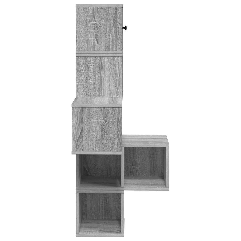 Wall Corner Shelf Sonoma Grey 48 x 48 x 120 cm Engineered Wood