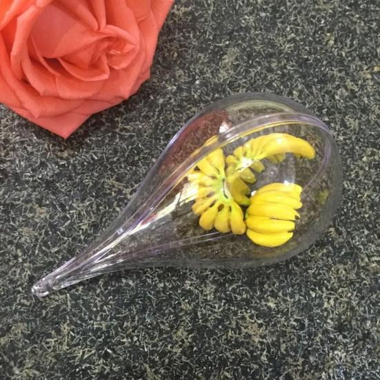 With Hole Transparent Shatterproof Drop-Shaped Fillable Clear Decorative Balls Hanging Decorations