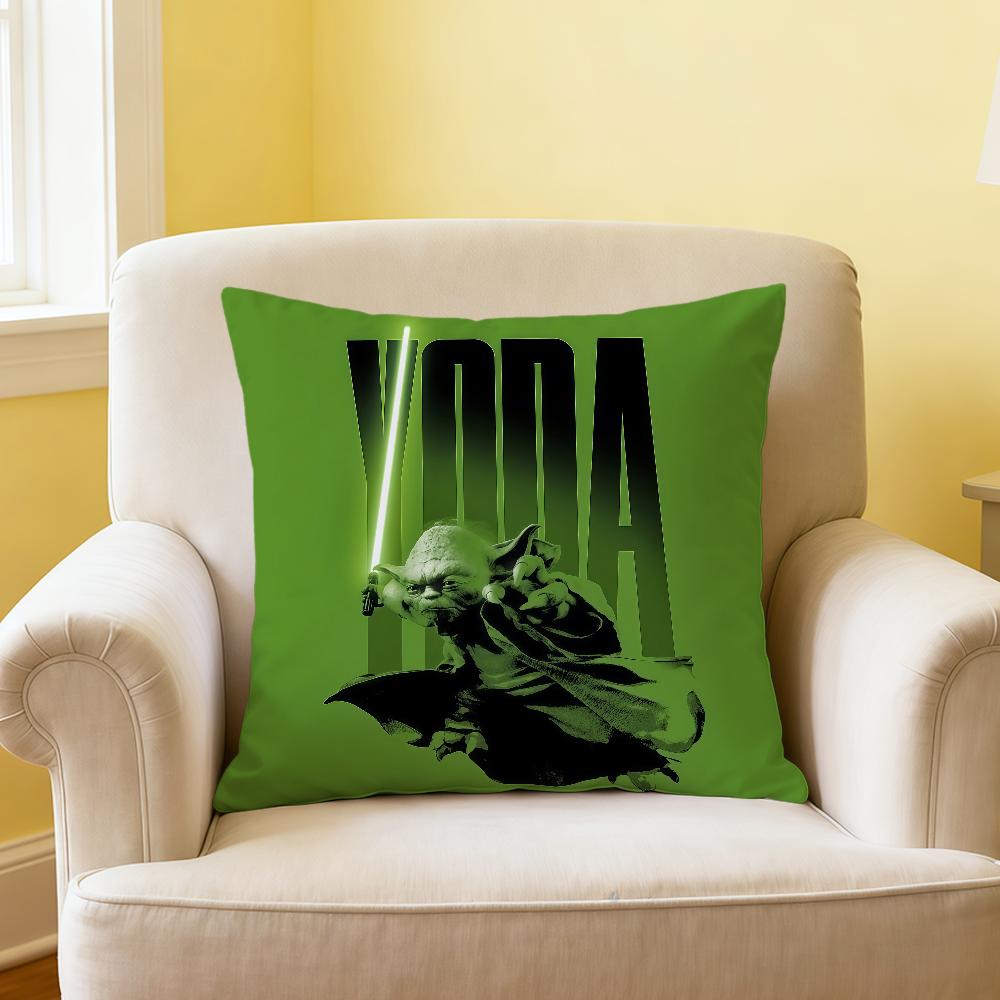 film sstar Wwars The Mandalorian Grogu chibi soft pillowcase Sofa Home Living Room Decor Protective Covers hogar pillowcover