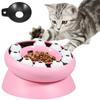 Медленная кормушка для кошек, приподнятая медленная кормушка, миска для кошек для домашних кошек, кормушка-головоломка для кошек, игрушка для помощи домашним животным, пищеварение 8,2x4,7 дюйма