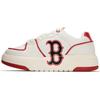 New MLB Chunky Liner Slip Resistant Cushioning Abrasion Resistant Lightweight Low Top Skateboard Shoes Unisex White Red 3ASXCA12N-43RDS