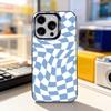 Шахматная доска в клетку Чехол для телефона For iPhone 11,12,13,14,15,16,17,Pro,Max,Plus,E,Air,Mini IMD Матовый черный