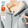 Jeanswest Men's Winter Plush Hooded Sweatshirt