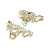 New Year Headwear Animal Hair Clip Red Rhinestone Shark Clip Zodiac Dragon Hair Claw  Daily