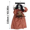 Ghostly Puppet Doll Halloween Decoration Voice Activated Ghostly Puppet with Glowing Eye For Garden Yard Decoration