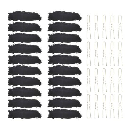 20Pcs Ballet Buns Hair Net with U-Shaped Pins Ultra-thin Invisible Breathable Stretchy Nylon Women Girls Hairbun Elastic Edge Mesh Cover