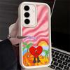 Чехол для телефона Samsung Galaxy S26 S25 Ultra S24 FE Bad Bunny Сердечко S23 Plus S22 + S21 S20 5G Мягкий силикон Funda