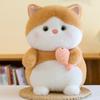 Eating Fish Cartoon Cat Plush Toy Cute Bedtime Companion Girl Kid Gift Holiday