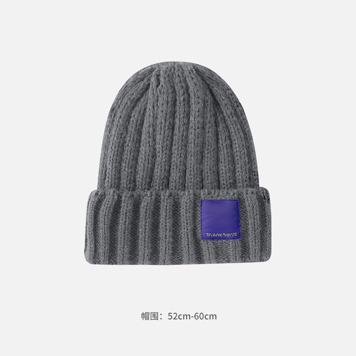 Корейская версия прямой вязаной шапки из дынной кожуры, дети показывают свои лица, молодые студенты, осенне-зимняя универсальная модная теплая шерстяная шапка пара