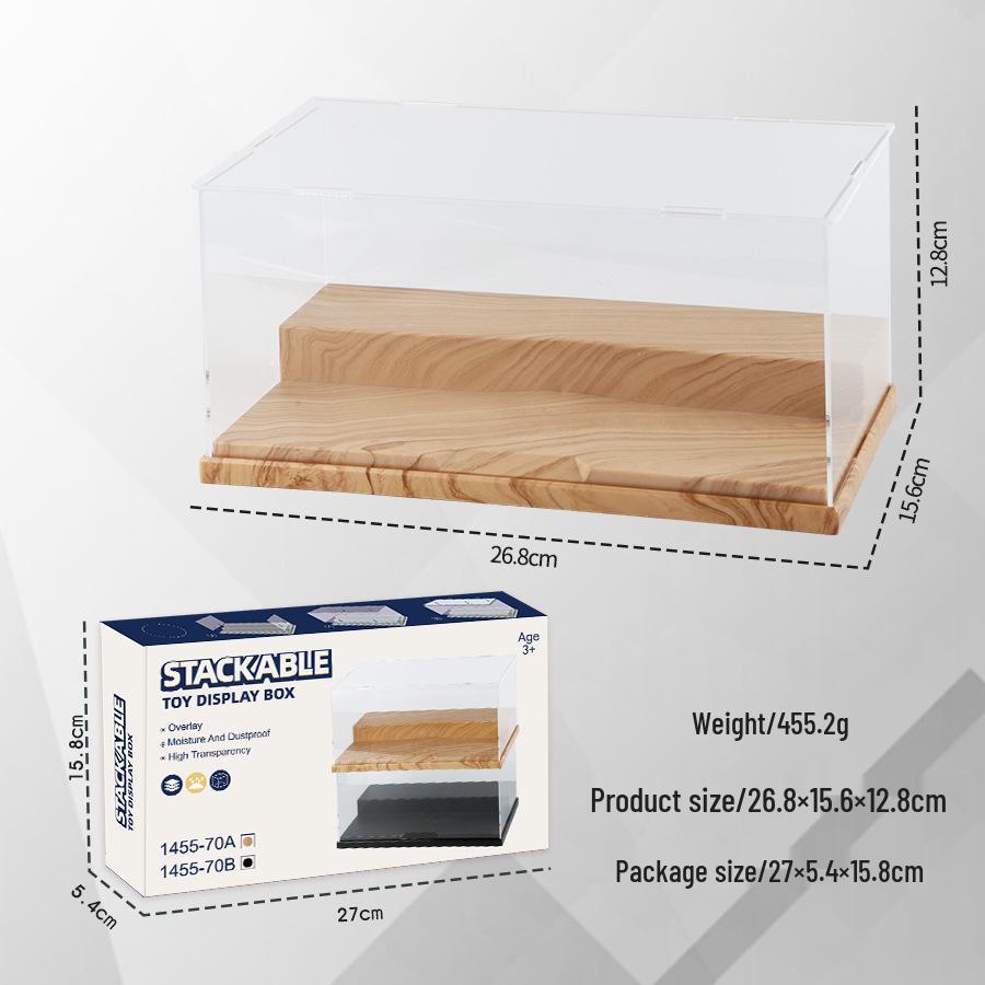 Штабелируемая коробка для демонстрации минифигурок Lego - Прозрачная, пыленепроницаемая, трехслойное хранение, не требует сборки.