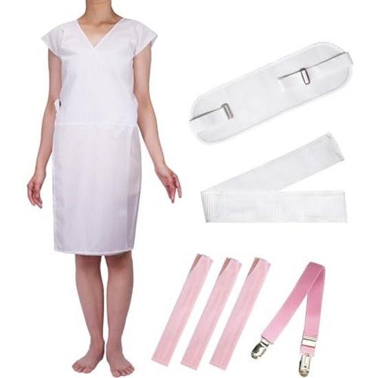 TOuWA Yukata Dressing Set 7-piece Traditional Clothing Accessories Washable Summer Use (Yukata Undergarment Obi Board Belt 3 Waist Ties Magic Belt)
