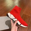 LUXSOLE Горячие Черные Высокие Женские Носочные Обувь Кеды Дышащие Для Пар Повседневные Спортивные Обувь Удобные На Платформе Носочные Кеды Мужские