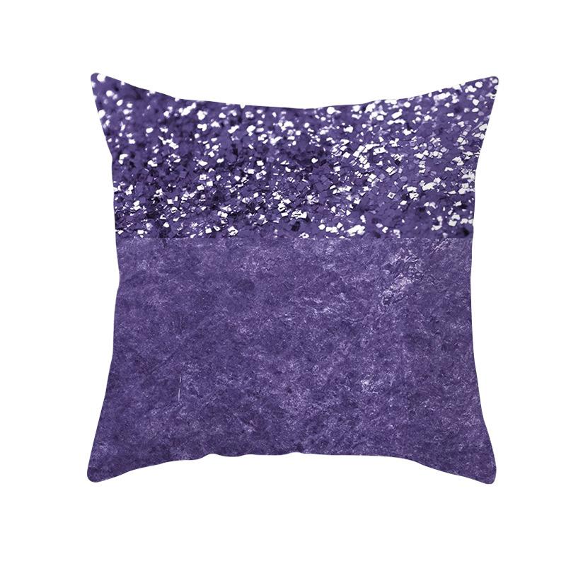 Чехол на подушку с геометрическим фиолетовым мраморным принтом для дома, гостиной, украшения дивана, квадратная подушка, чехол для подушки 45x45 см