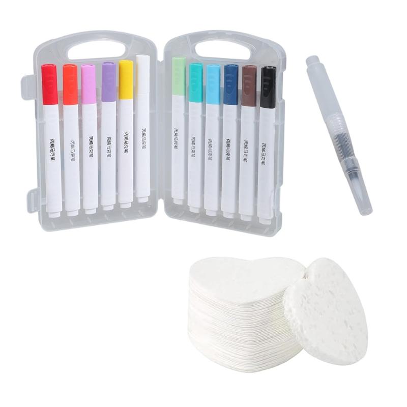 Наборы для рисования 3D-текстурой из пены Magics, акварельные кисти-губки Magics Puff, наборы для рисования текстурой, художественные принадлежности