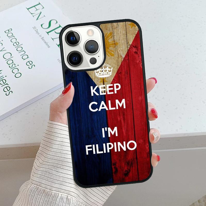 Ph Philippines Flag Plastic Black Phone Case For IPhone 18 17 Air 15 16 16e 14 13 12 11 Pro Max Coque PLUS mobile fundas