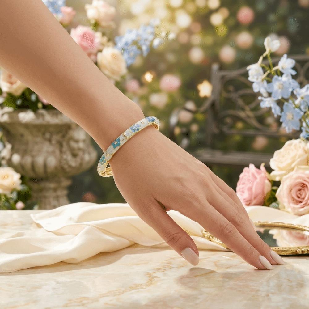 Exquisite Oil Drop Bracelet Zinc Zinc Zinc Alloy Chinese Style Bracelet Floral Bracelet Party Jewelry