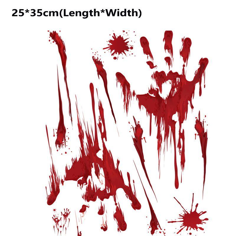 Страшные наклейки с кровавыми отпечатками рук и ног на Хэллоуин для реалистичного декора зомби-вечеринки
