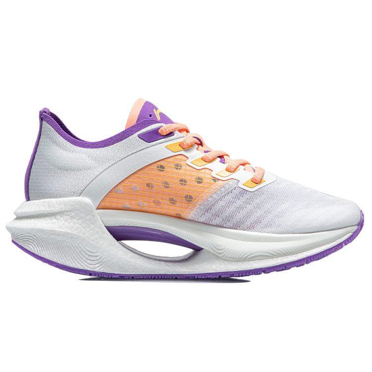 Li Ning Shadow Essential Кроссовки для бега Женские Низкие Флуоресцентный Виноградный Фиолетовый ARHR122-7