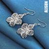 Серьги-подвески в виде цветка и звезды из стерлингового серебра 925 пробы, модные свадебные украшения