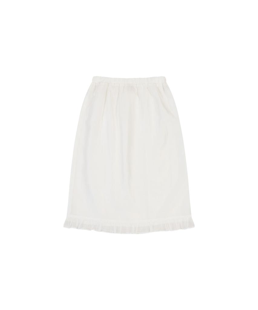 Deliscent Two-Line Frill Skirt [Ivory]