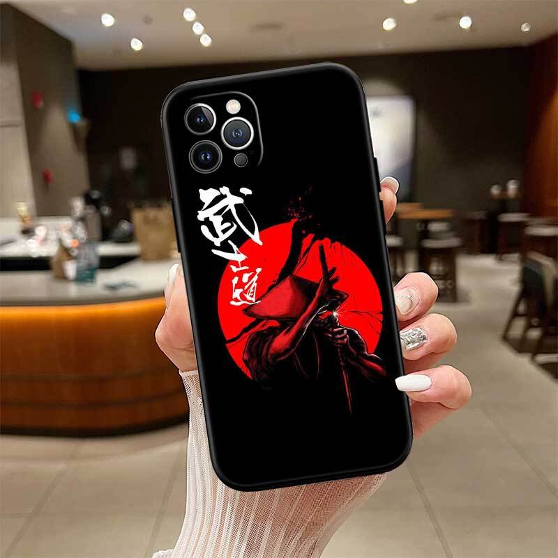 Japan Samurai Mask Shockproof Phone Case for iPhone 6 6s 7 8 11 12 13 14 15 16 17 16E XS Pro Max XR X SE Air