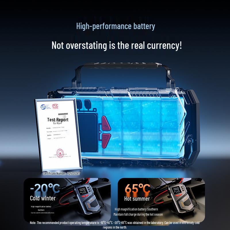 Portable Car Jump Starter & Tire Inflator with Wireless Charger
