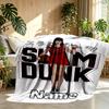 Custom Name Personalized SLAM DUNK Print Blanket, Home Decor, Bedroom, Sofa, Camping, Couch, Gifts for Birthday Christmas