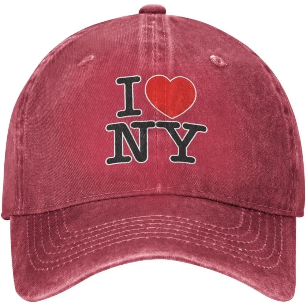 Бейсболка I Love New York из джинсовой ткани, стираная, хлопковая, регулируемая, унисекс, крутая, папина, спортивная, ковбойская шляпа, один размер