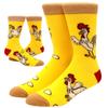 High Quality Cotton AB Socks Food Pattern Long Tube Funny Happy Men Socks Novelty Skateboard Crew Casual Crazy Woman Socks