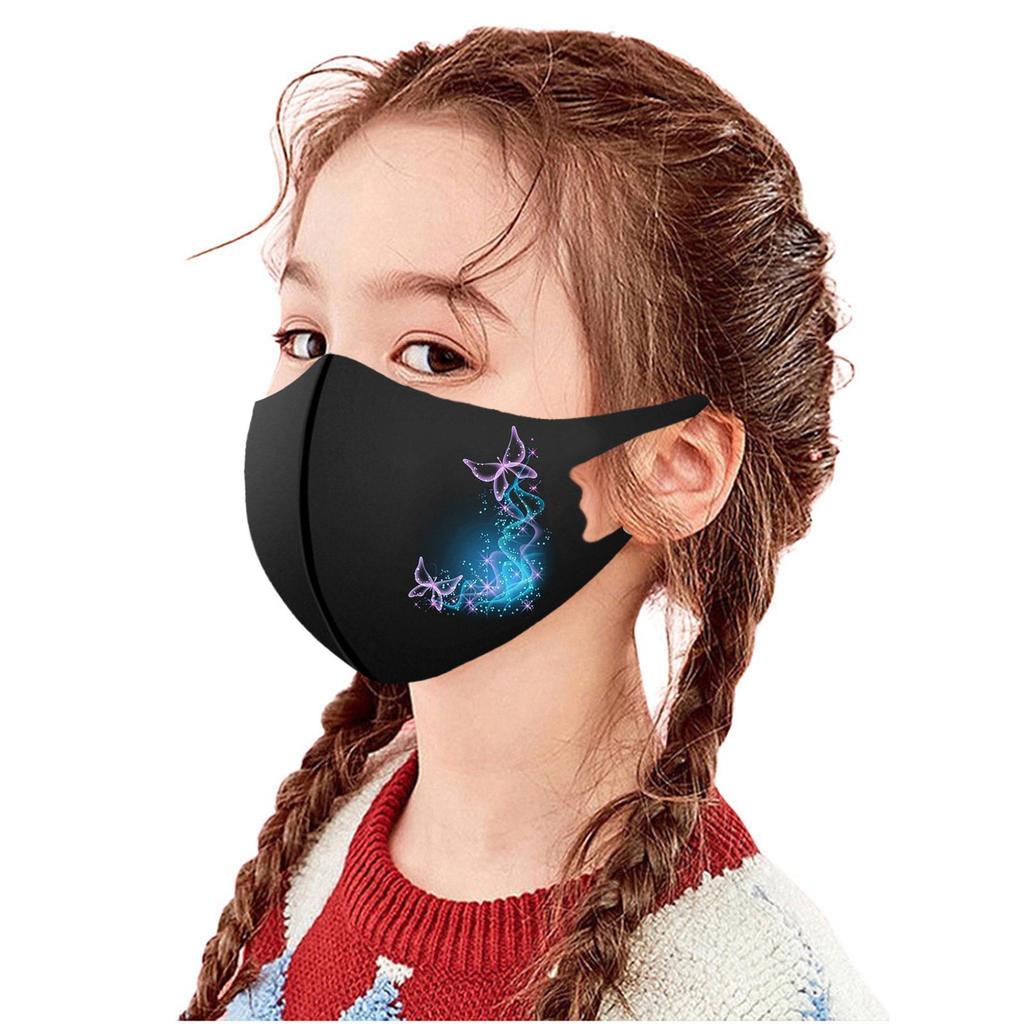 1PC Children Butterfly Print Mouth Mask For Washable Earloop Mask