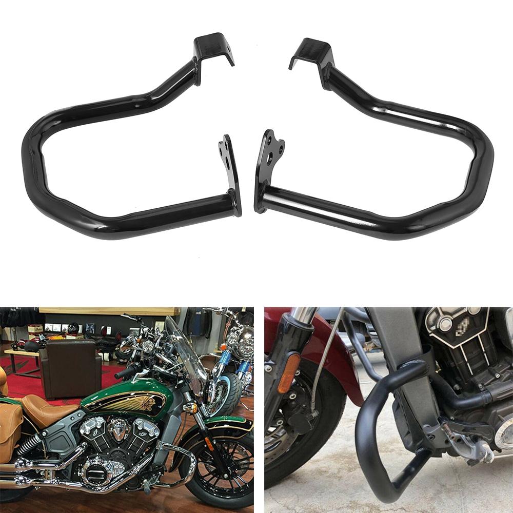 2PCS Black Motorcycle Engine Guard Highway Crash Bars Bumper Protector Steel For Indian Scout 2015-2018 Scout Sixty 2016-2018