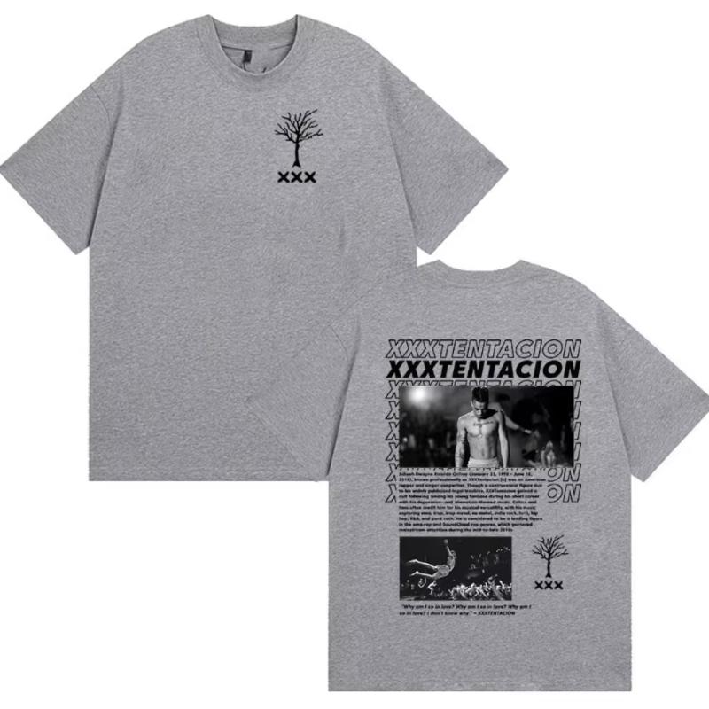 Rapper Xxxtentacion Album 2026 Graphic T Shirt Unisexs Vintage Gothic Loose Clothing Tshirts Hip Hop Short Sleeve Cotton Tshirts