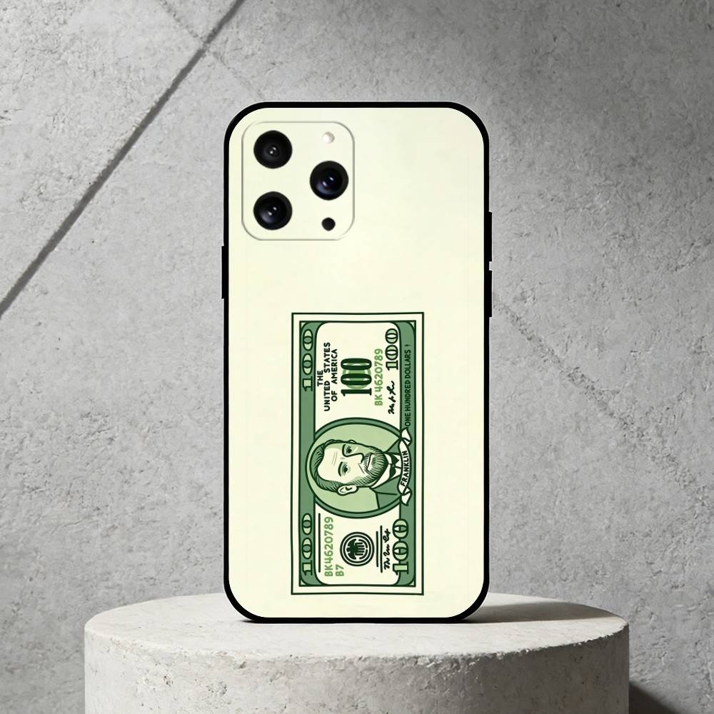 Чехол для телефона Vector Banknote версия Q-Q для iPhone 17,16,15,14,13,12,11 Plus,Pro Max,SE4 Мягкий силиконовый черный чехол