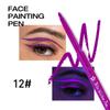 Colorful UV Waterproof Luminous Eyeliner Gel Pen Fluorescent Eyeliner Pen Halloween Christmas Party Stage Face Color Paint Pen