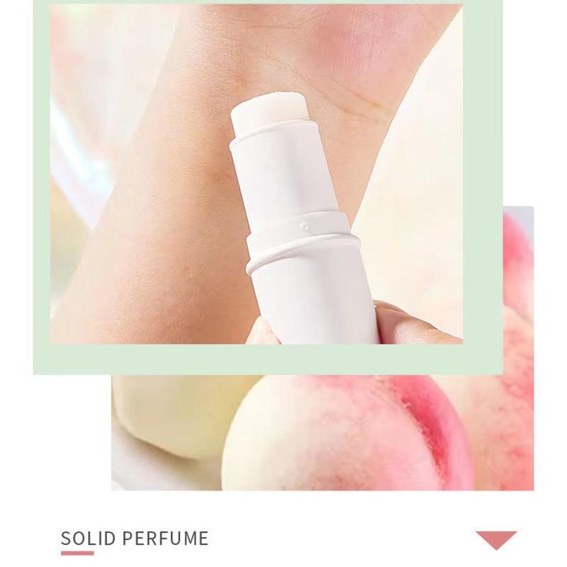Recommends Popular Macaron-colored Solid Balm Stick Portable Portable Perfume Long-lasting Flower and Fruit Fragrance Male and Female Student Balm