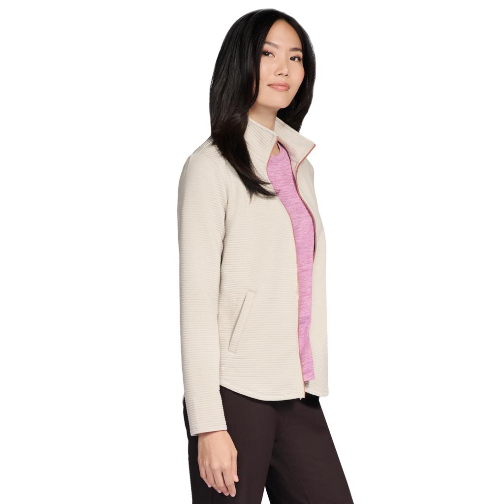 Skechers Худи без капюшона GoWalk Shine, женская бежевая толстовка