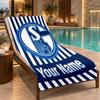 Пляжное полотенце Schalke 04 с индивидуальным именем, персонализированный текст, мягкое полотенце, для плавания, путешествий, ванны, подарок