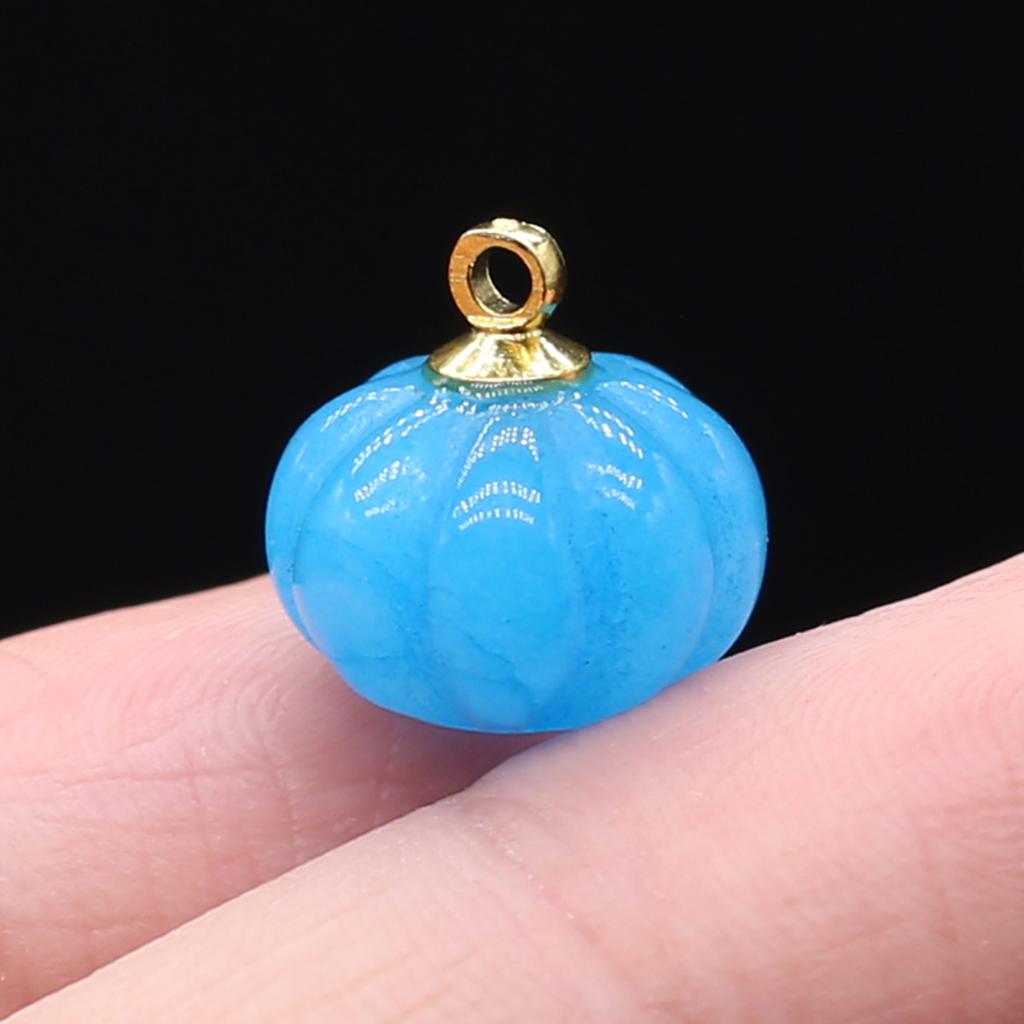 1 шт., подвеска из натурального камня в форме тыквы, кристалл розового кварца, агат, подвески для изготовления ювелирных изделий, аксессуары для ожерелья «сделай сам», 13 × 13 мм