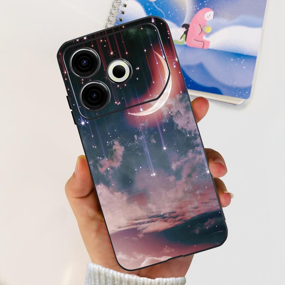 Чехол для телефона Tecno Pova 6 Neo Pova6 Neo 4G 2024 Элегантный принт Мягкий силикон ТПУ Чехлы