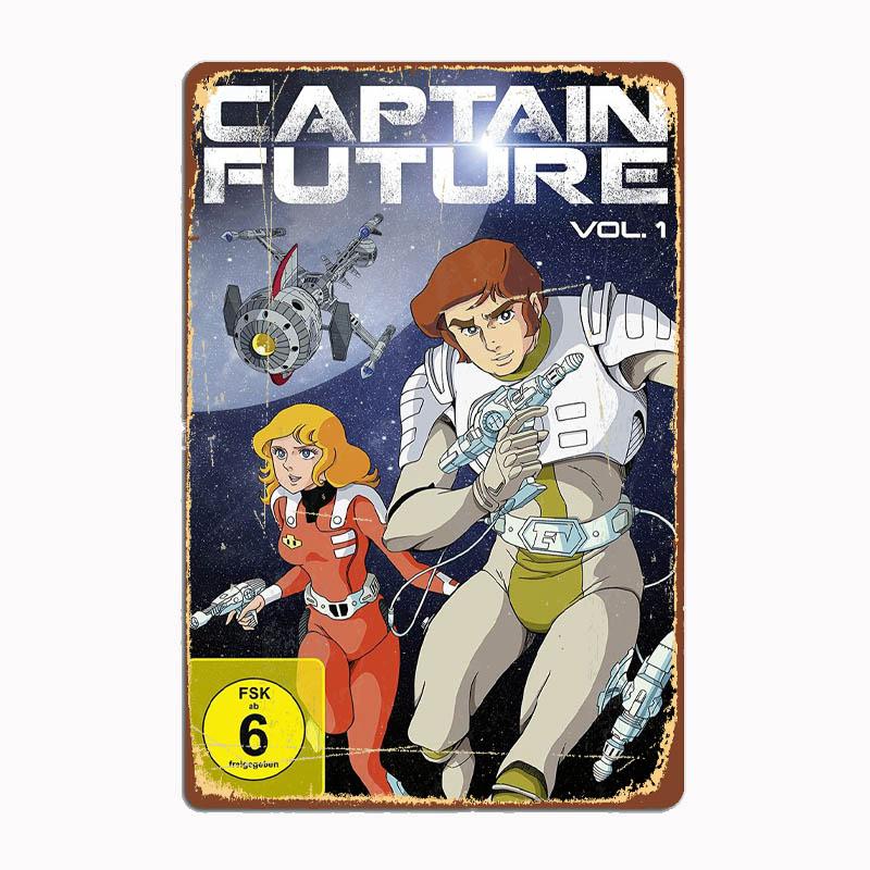 Vintage Captain Future Crew 1 Metal Sign Mural Painting Cinema Living Room Cinema Funny Tin Poster Retro Man Cave Home Tavern