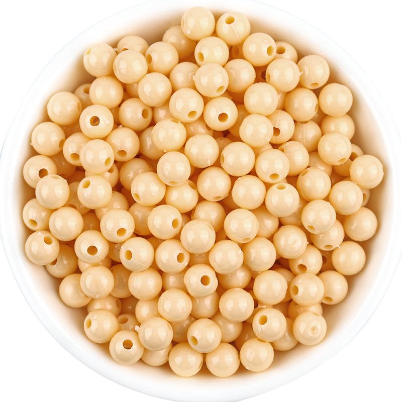 100Pcs 6mm Plastic Beads Solid Color Loose Spacer Round Beads For DIY Bracelets Phone Chains Jewelry Making Supplies Wholesale