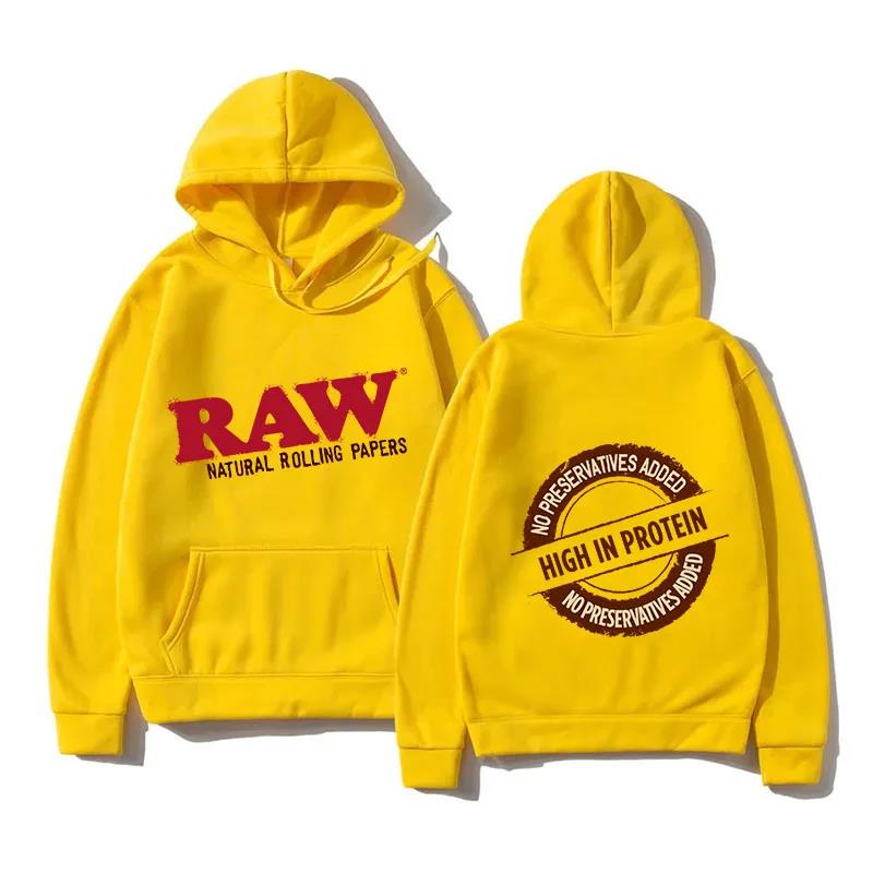 2024 Осень RAW Печатный Модный Мужской Худи Мужская Толстовка Харадзюку Хип-Хоп Повседневный Женский Худи Высококачественный Пуловер Топ